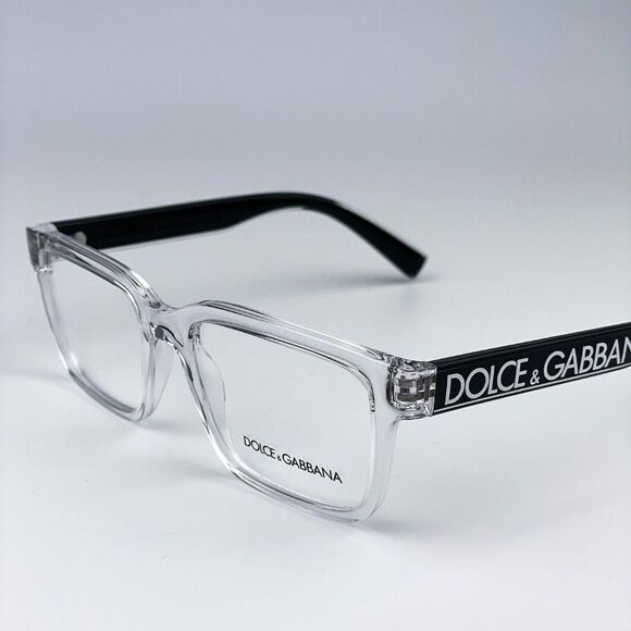 NEW D&G DG5102 3133 Crystal Black Rectangle Men Eyeglasses - Picture 5 of 12